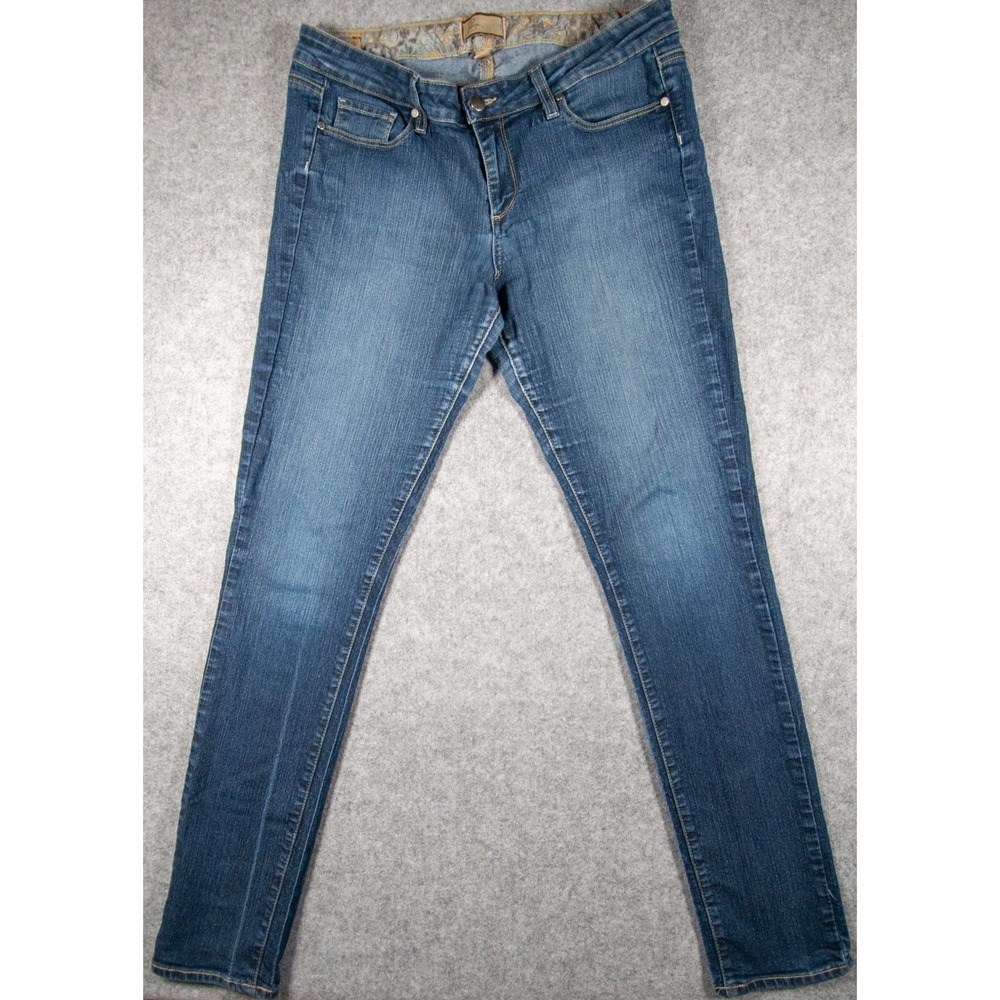 Paige Premium Denim Peg Skinny Jeans Vintage Medium Wash Sz 32 Made in USA